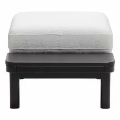 Lundia Poggiapiedi Hetki, Base Nera - Muru 484 Grigio -Sedie negozio Lundia Hetki muru484 black front