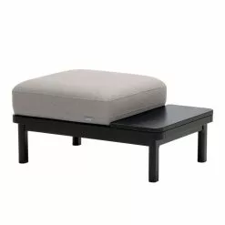 Lundia Poggiapiedi Hetki, Base Nera - Greenway Plain 038 Beige