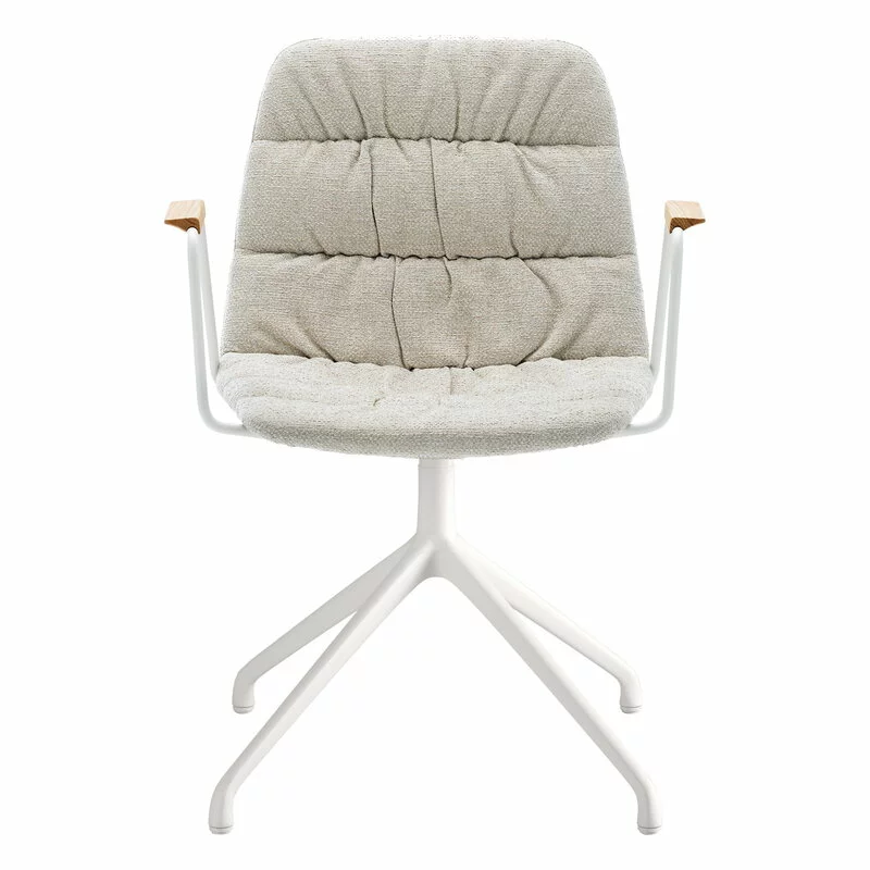 Viccarbe Sedia Maarten, Base A Piramide, Bianco - Gaudi 05 - Rovere Opaco 1 Viccarbe Sedia Maarten, Base A Piramide, Bianco - Gaudi 05 - Rovere Opaco