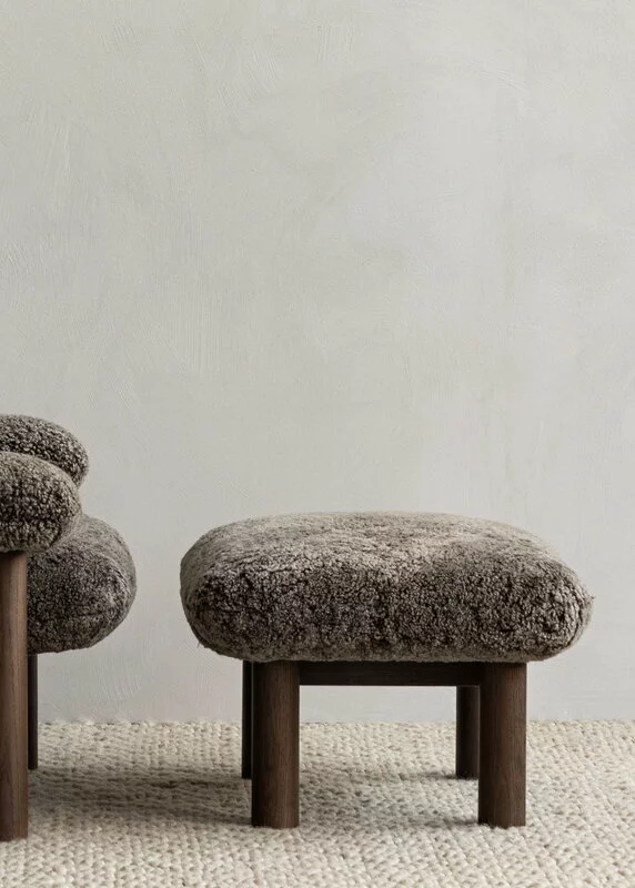 Menu Poggiapiedi Brasilia, Rovere Tinto Scuro - Pelle Di Pecora Root 5 Menu Poggiapiedi Brasilia, Rovere Tinto Scuro - Pelle Di Pecora Root - immagine 5