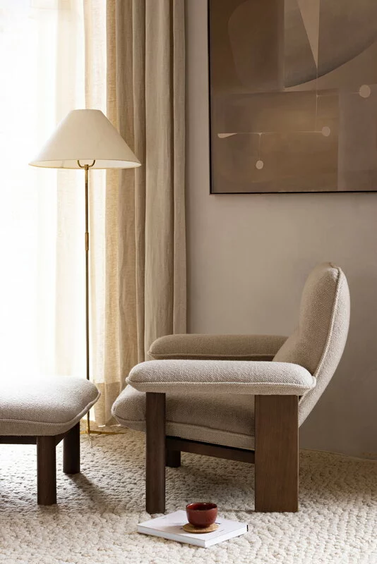 Menu Poggiapiedi Brasilia, Noce - Bouclé 02 4 Menu Poggiapiedi Brasilia, Noce - Bouclé 02 - immagine 4