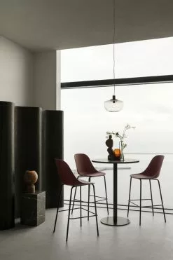 Menu Sedia Da Bar Harbour 75 Cm, Rosso - Acciaio Nero 7 Menu Sedia Da Bar Harbour 75 Cm, Rosso - Acciaio Nero -Sedie negozio MENU Harbour Bar Side Chair Harbour Column Bar Table Bank Pendant Plinth
