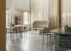 Menu Sedia Da Bar Co, 75,5 Cm, Acciaio Nero - Rovere -Sedie negozio MENU Tearoom Sofa High Back Plinth Low Co Bar Chair Dancing Pendant Co Counter Chair Snaregade Counter Table