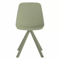 Viccarbe Sedia Maarten, Base Girevole In Metallo, Dusty Green