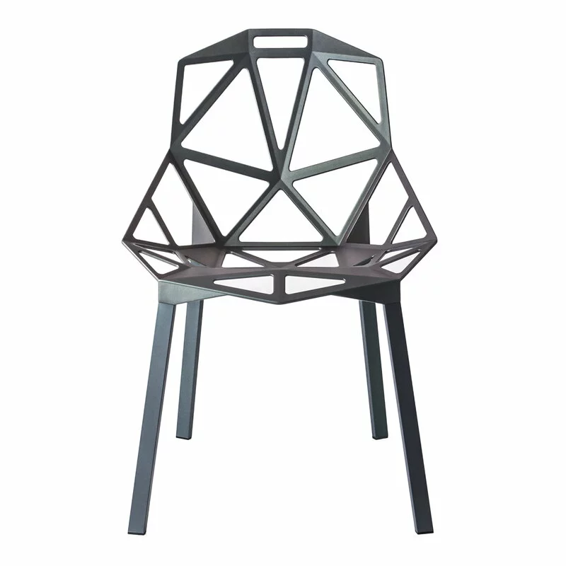 Magis Sedia Chair_One, Alluminio Verniciato Verde Grigio 1 Magis Sedia Chair_One, Alluminio Verniciato Verde Grigio