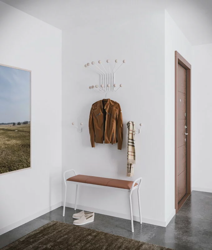 Maze Sgabello Anyone, Bianco - Cognac Vintage 2 Maze Sgabello Anyone, Bianco - Cognac Vintage - immagine 2