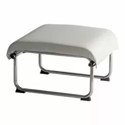 Yrjö Kukkapuro Ottomana Remmi, Cromo - Pelle Bianca