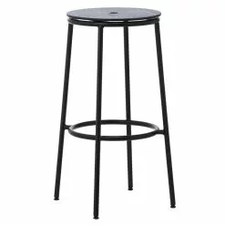 Normann Copenhagen Sgabello Da Bar Circa, 75 Cm, Acciaio Nero - Rovere Nero