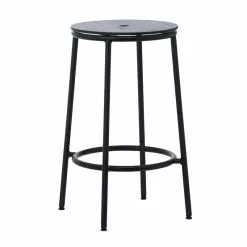 Normann Copenhagen Sgabello Da Bar Circa, 65 Cm, Acciaio Nero - Rovere Nero