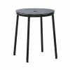 Normann Copenhagen Sgabello Circa, Acciaio Nero - Alluminio Nero