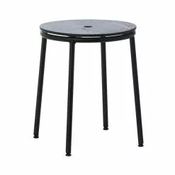Normann Copenhagen Sgabello Circa, Acciaio Nero - Rovere Nero