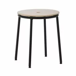 Normann Copenhagen Sgabello Circa, Acciaio Nero - Rovere
