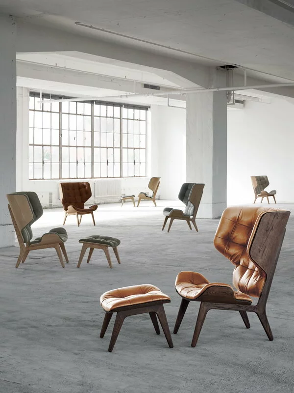 NORR11 Poltrona Mammoth, Rovere Affumicato - Pelle Dunes Camel 21004 3 NORR11 Poltrona Mammoth, Rovere Affumicato - Pelle Dunes Camel 21004 - immagine 3