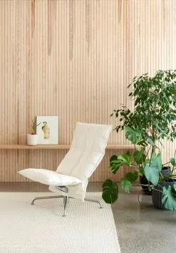 Woodnotes Sedia K, Stretta, Base A Stella Girevole, Pietra/nero -Sedie negozio Narrow 46027 Swivel k chair star base Sand white upholstered Minore 1