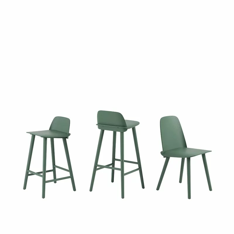Muuto Sgabello Da Bar Nerd, 75 Cm, Verde 2 Muuto Sgabello Da Bar Nerd, 75 Cm, Verde - immagine 2