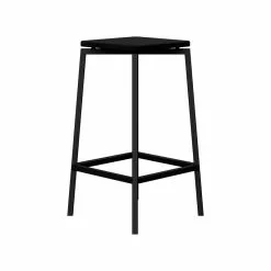 Nichba Sgabello Da Bar, 65 Cm, Nero