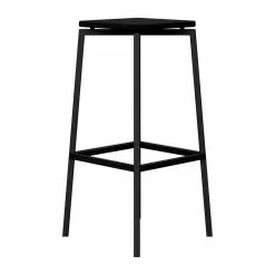 Nichba Sgabello Da Bar, 75 Cm, Nero