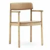 Normann Copenhagen Sedia Timb Con Braccioli, Naturale - Pelle Ultra Cammello
