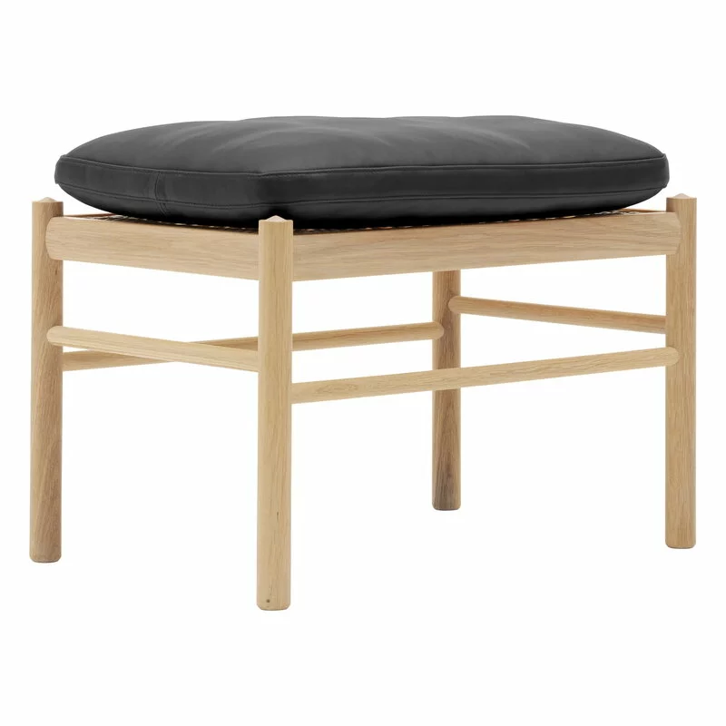 Carl Hansen & Søn Poggiapiedi OW149F Colonial, Rovere Oliato - Pelle Nera Thor 301 2 Carl Hansen & Søn Poggiapiedi OW149F Colonial, Rovere Oliato - Pelle Nera Thor 301 - immagine 2