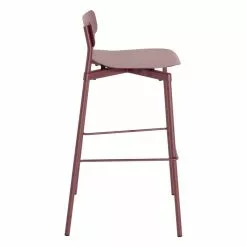 Petite Friture Sgabello Da Bar Fromme, 75 Cm, Rosso Marrone -Sedie negozio Petite Friture bar stool FROMME rouge 2 ee