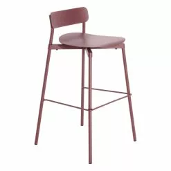 Petite Friture Sgabello Da Bar Fromme, 75 Cm, Rosso Marrone -Sedie negozio Petite Friture bar stool FROMME rouge 3 ee