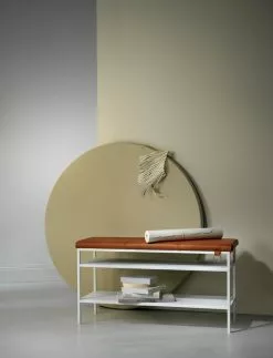 Maze Panca Nancy, Bianco - Cognac 5 Maze Panca Nancy, Bianco - Cognac -Sedie negozio Pieces nancy white kopiera28300 dpi29