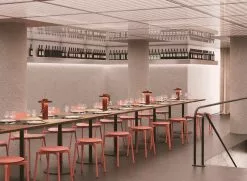 Petite Friture Sgabello Fromme, Corallo -Sedie negozio Restaurant 50 4K