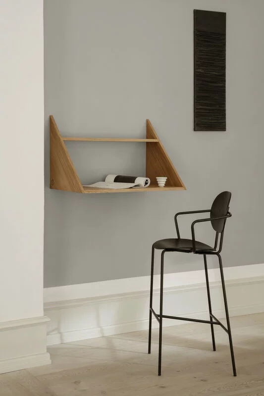 Sibast Sgabello Da Bar Piet Hein 65 Cm Con Braccioli, Nero - Rovere Oli 5 Sibast Sgabello Da Bar Piet Hein 65 Cm Con Braccioli, Nero - Rovere Oli - immagine 5
