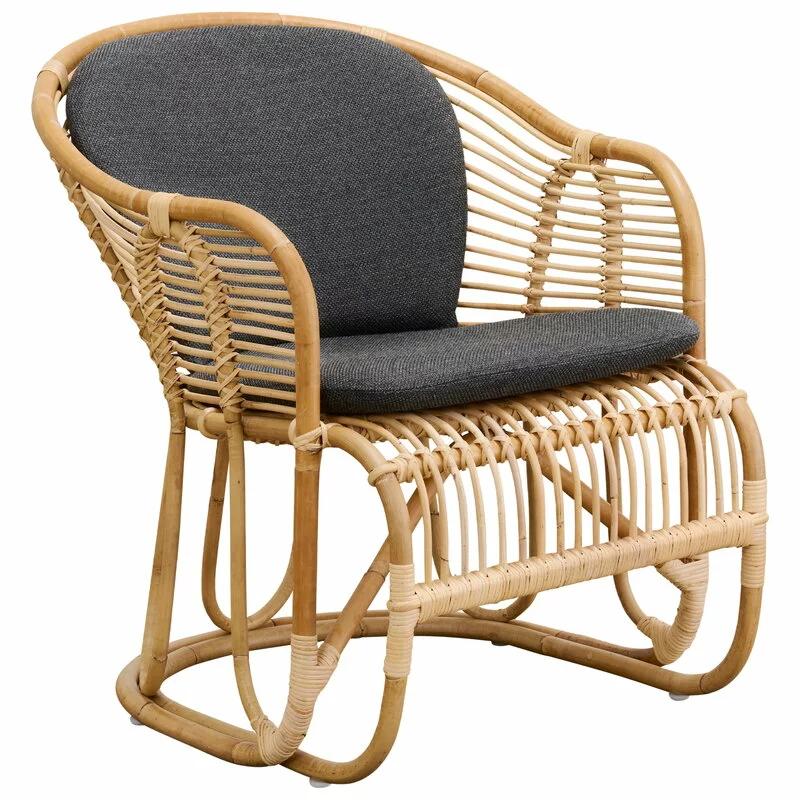 Sika-Design Poltrona Swing, Rattan Naturale - Grigio Scuro 1 Sika-Design Poltrona Swing, Rattan Naturale - Grigio Scuro