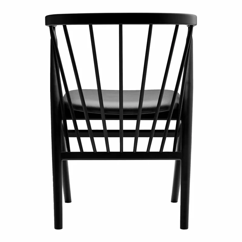 Sibast Sedia No 8, Faggio Nero - Pelle Nera 2 Sibast Sedia No 8, Faggio Nero - Pelle Nera - immagine 2