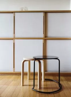 Artek Sgabello Aalto E60, Betulla -Sedie negozio Stool E60 clear lacquer Side Table 606