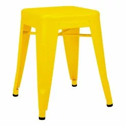Tolix Sgabello H45, Giallo Limone Opaco