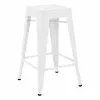 Tolix Sgabello H60, Bianco Opaco