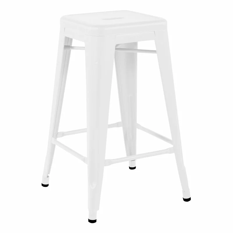 Tolix Sgabello H60, Bianco Opaco 1 Tolix Sgabello H60, Bianco Opaco