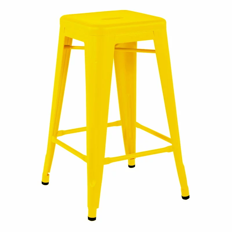 Tolix Sgabello H60, Giallo Limone Opaco 1 Tolix Sgabello H60, Giallo Limone Opaco
