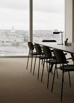 Menu Sedia Co Con Braccioli, Rovere Nero - Pelle Nera -Sedie negozio The Chard5552