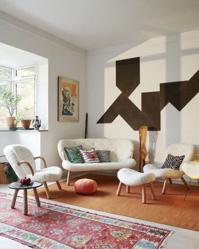 Paustian Poggiapiedi Arctander, Pelle Di Pecora Naturale - Rovere Laccato 2 Paustian Poggiapiedi Arctander, Pelle Di Pecora Naturale - Rovere Laccato - immagine 2