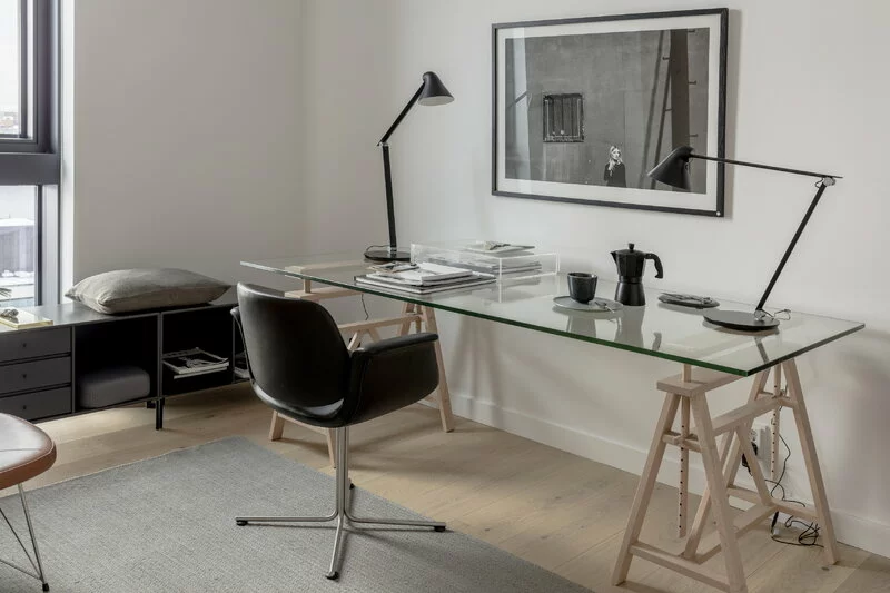 Fredericia Sedia Flamingo, Acciaio Inox - Pelle Nera 3 Fredericia Sedia Flamingo, Acciaio Inox - Pelle Nera - immagine 3