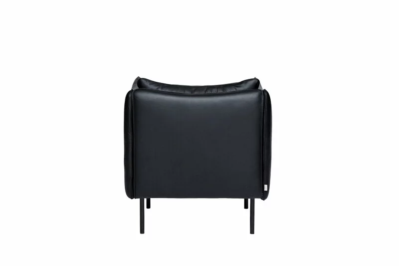 Fogia Poltrona Tiki, Piccola, Acciaio Nero - Pelle Elmosoft Nera 4 Fogia Poltrona Tiki, Piccola, Acciaio Nero - Pelle Elmosoft Nera - immagine 4