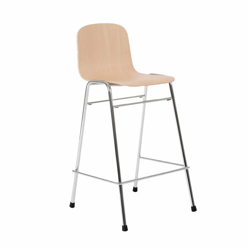 Hem Sedia Da Bar Touchwood, 65 Cm, Faggio Naturale - Cromo 1 Hem Sedia Da Bar Touchwood, 65 Cm, Faggio Naturale - Cromo