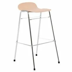 Hem Sgabello Da Bar Touchwood, 75 Cm, Faggio Naturale - Cromo