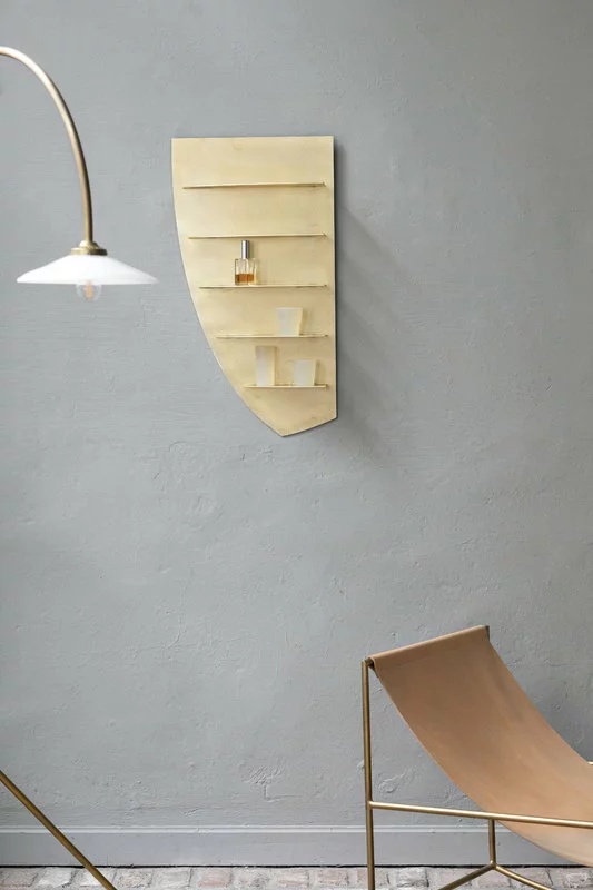 Valerie_objects Rocking Chair, Ottone - Pelle 6 Valerie_objects Rocking Chair, Ottone - Pelle - immagine 6