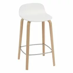 Muuto Sgabello Da Bar Visu, 65 Cm, Rovere - Bianco