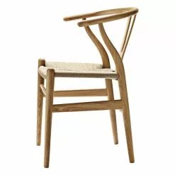 Carl Hansen & Søn Sedia CH24 Wishbone, Rovere Oliato - Corda Naturale -Sedie negozio Wegner CH24 Oak oil Natural paper cord Side