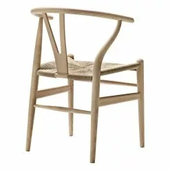 Carl Hansen & Søn Sedia CH24 Wishbone, Rovere Saponato - Corda Naturale -Sedie negozio Wegner CH24 Oak soap Natural paper cord Back
