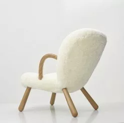 Paustian Poltrona Arctander, Pelle Di Pecora Naturale - Rovere Laccato -Sedie negozio paustian arctander chair sheepskin white oak 02