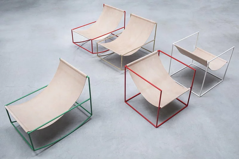 Valerie_objects Rocking Chair, Ottone - Pelle 3 Valerie_objects Rocking Chair, Ottone - Pelle - immagine 3